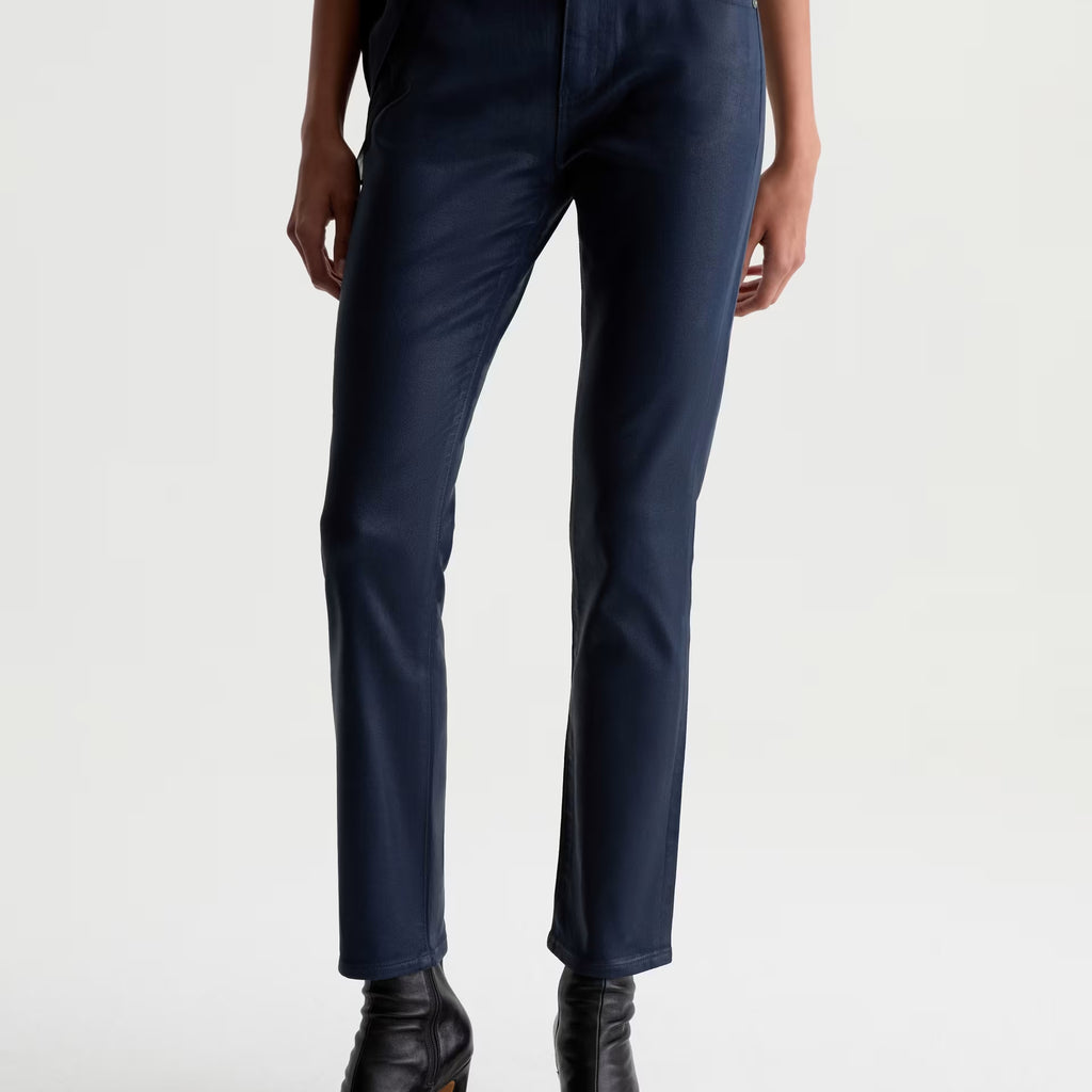AG Mari Coated Jean Mid-Rise Slim Straight