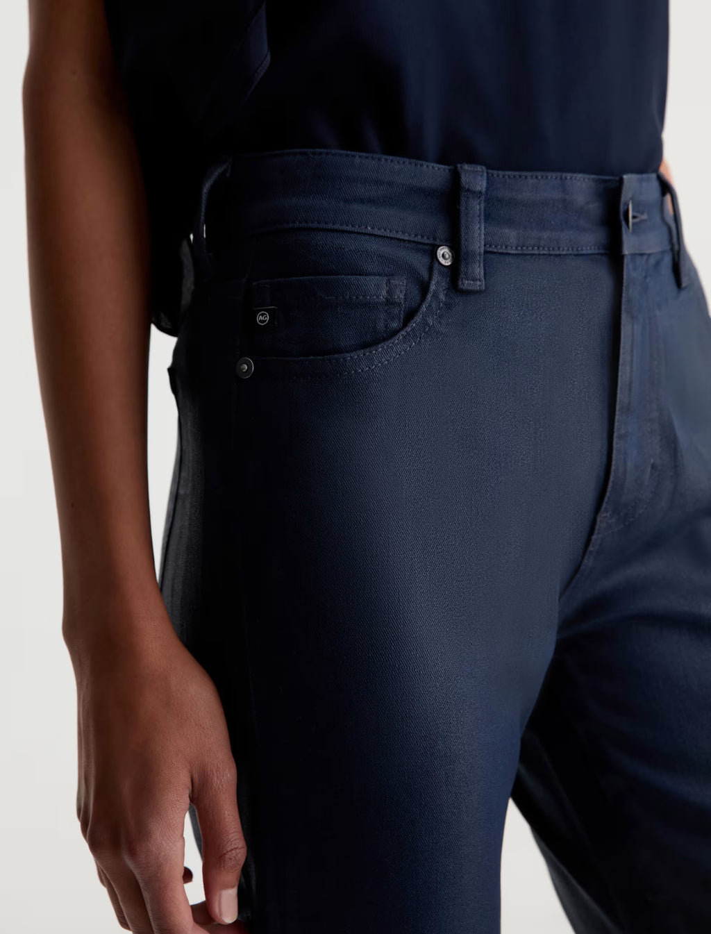 AG Mari Coated Jean Mid-Rise Slim Straight