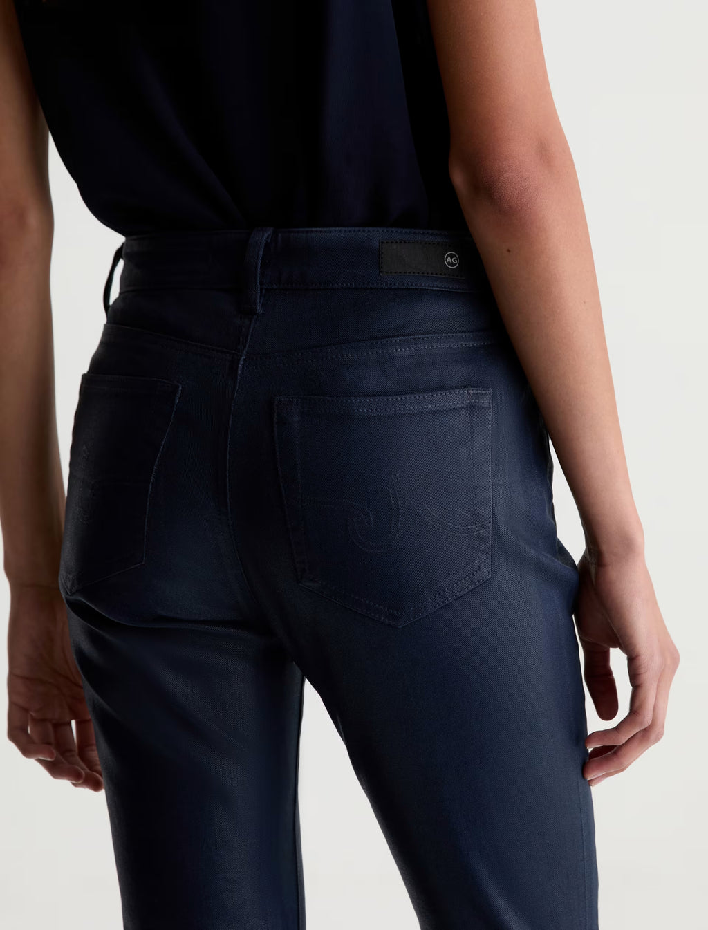 AG Mari Coated Jean Mid-Rise Slim Straight