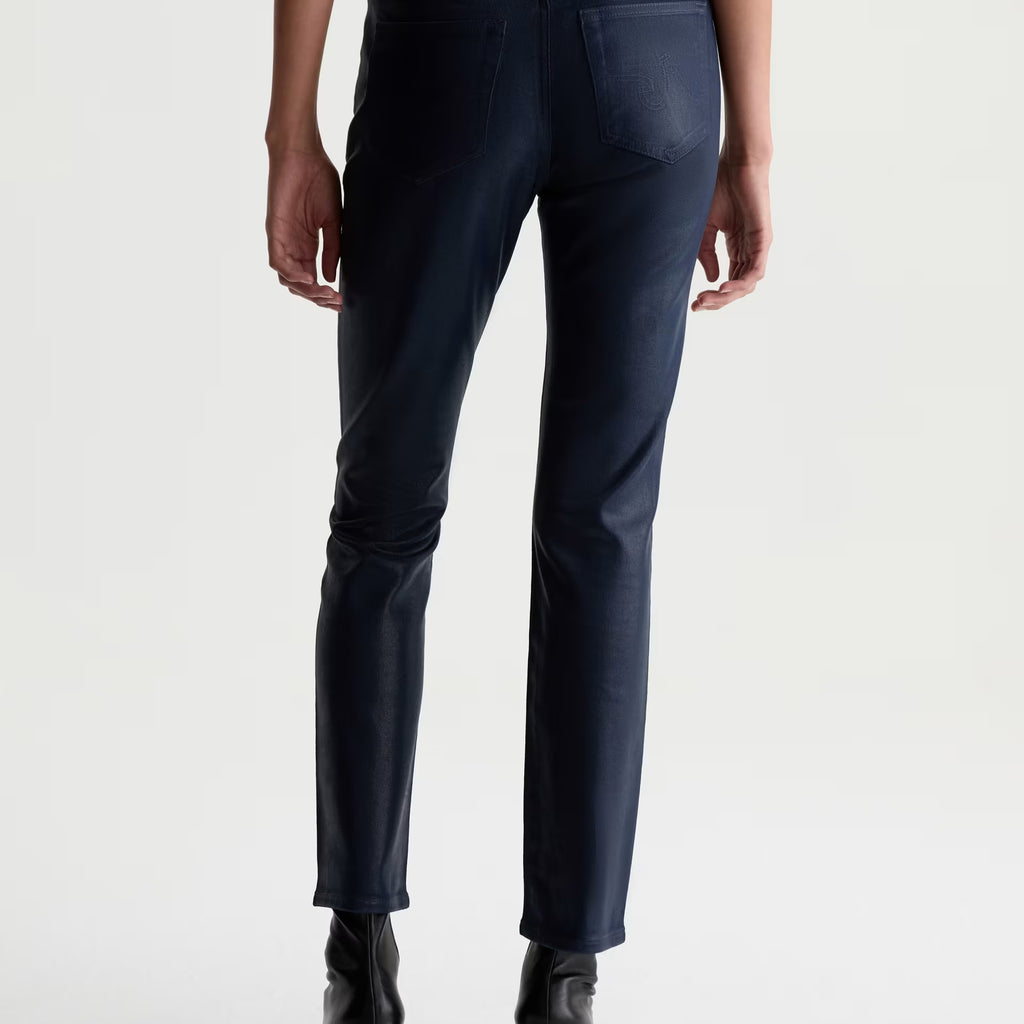 AG Mari Coated Jean Mid-Rise Slim Straight