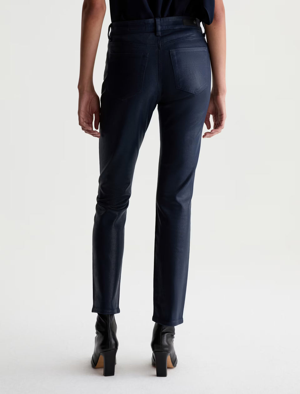 AG Mari Coated Jean Mid-Rise Slim Straight