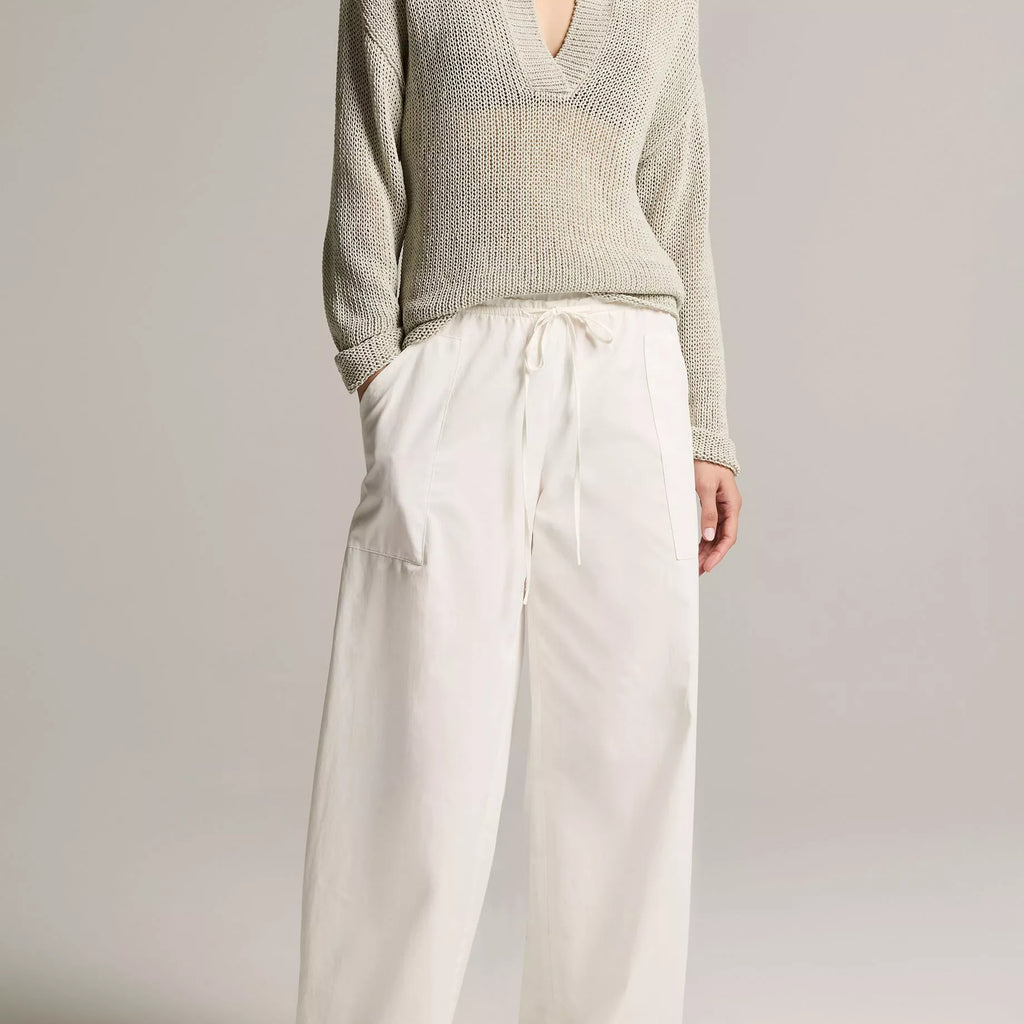 Vince Italian Coated Cotton-Blend Polo Sweater