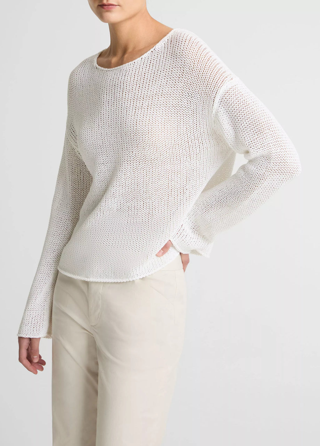 Vince Italian Coated Cotton-Blend Sweater