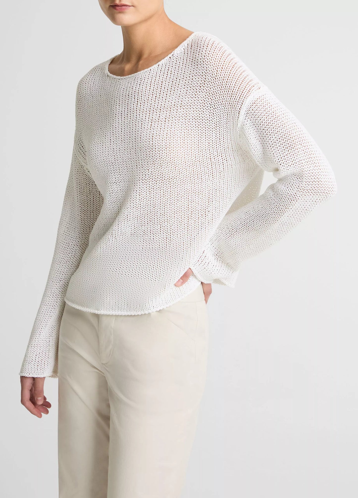 Vince Italian Coated Cotton-Blend Sweater