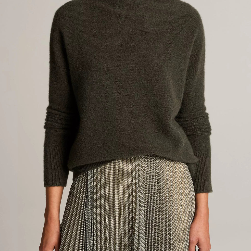 Vince Plush Cashmere Funnel-Neck Sweater