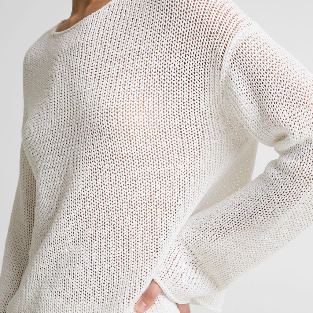 Vince Italian Coated Cotton-Blend Sweater