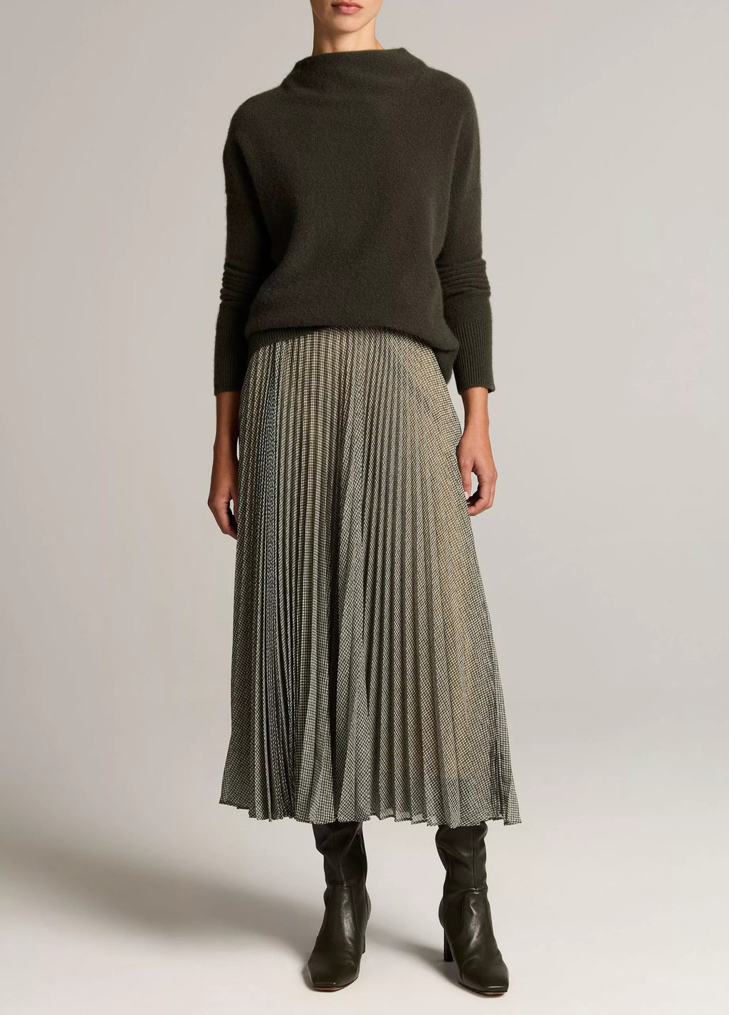 Vince Plush Cashmere Funnel-Neck Sweater