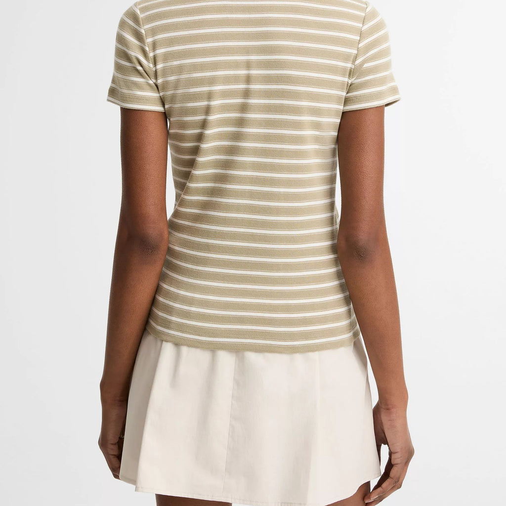 Vince Striped Pima Cotton-Blend '90s Shrunken T-Shirt