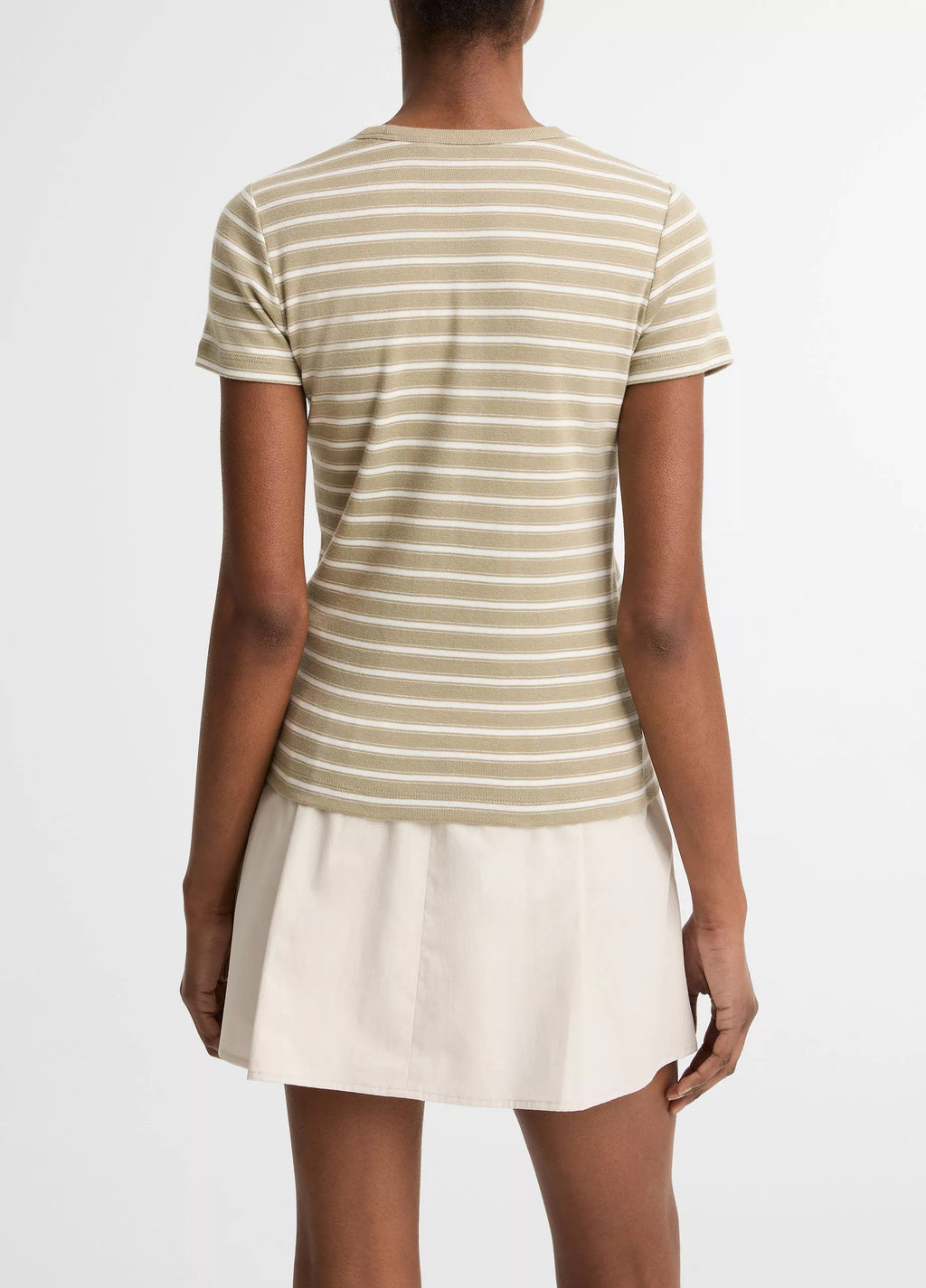 Vince Striped Pima Cotton-Blend '90s Shrunken T-Shirt
