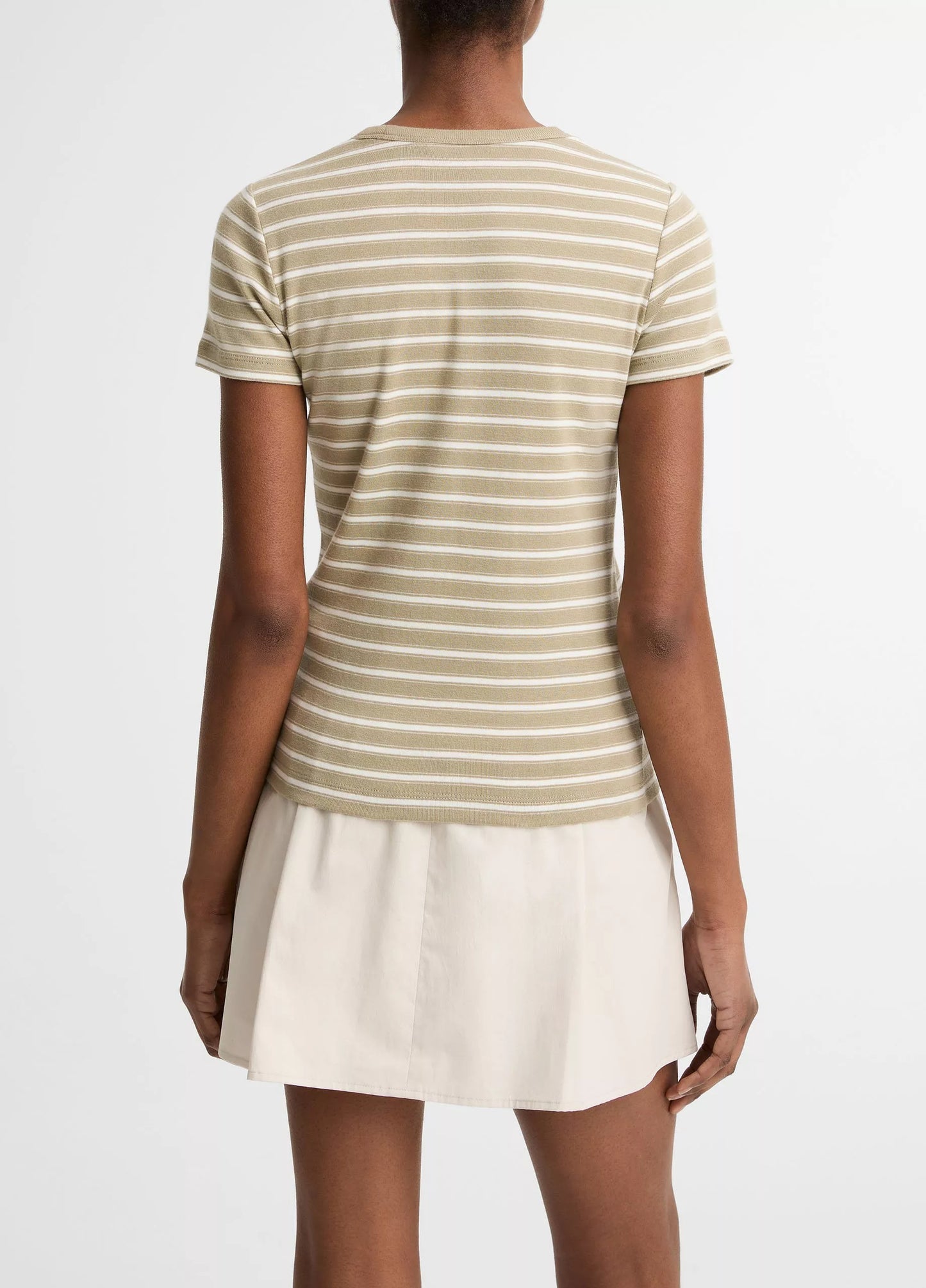Vince Striped Pima Cotton-Blend '90s Shrunken T-Shirt
