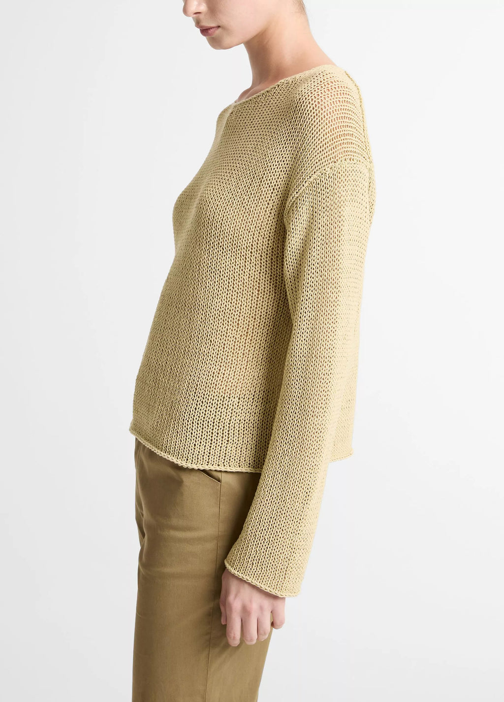 Vince Italian Coated Cotton-Blend Sweater
