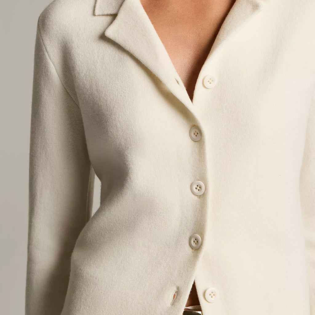 Vince Notch-Collar Double-Face Wool-Blend Cardigan