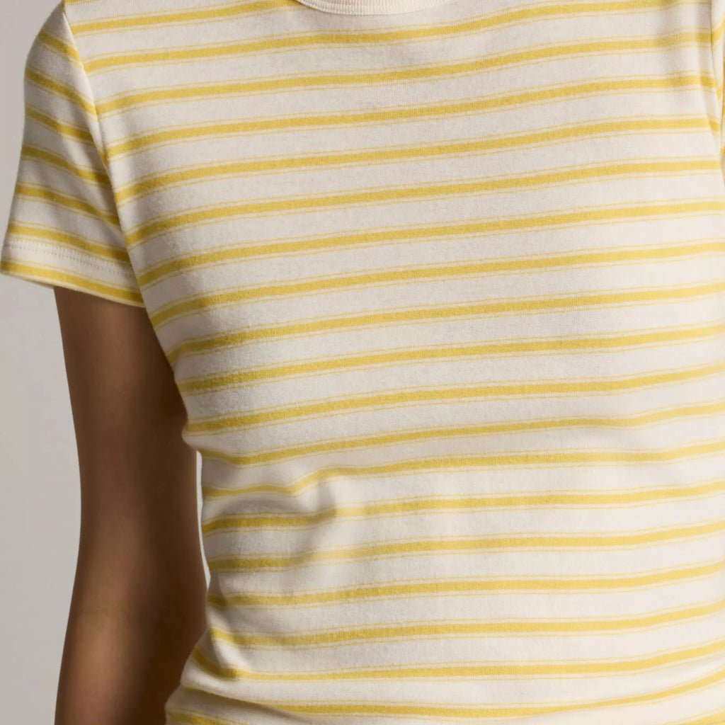 Vince Striped Pima Cotton-Blend '90s Shrunken T-Shirt