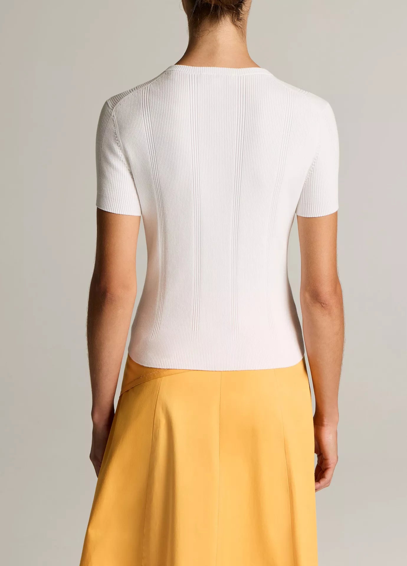 Vince Ribbed Cotton Short-Sleeve Cardigan