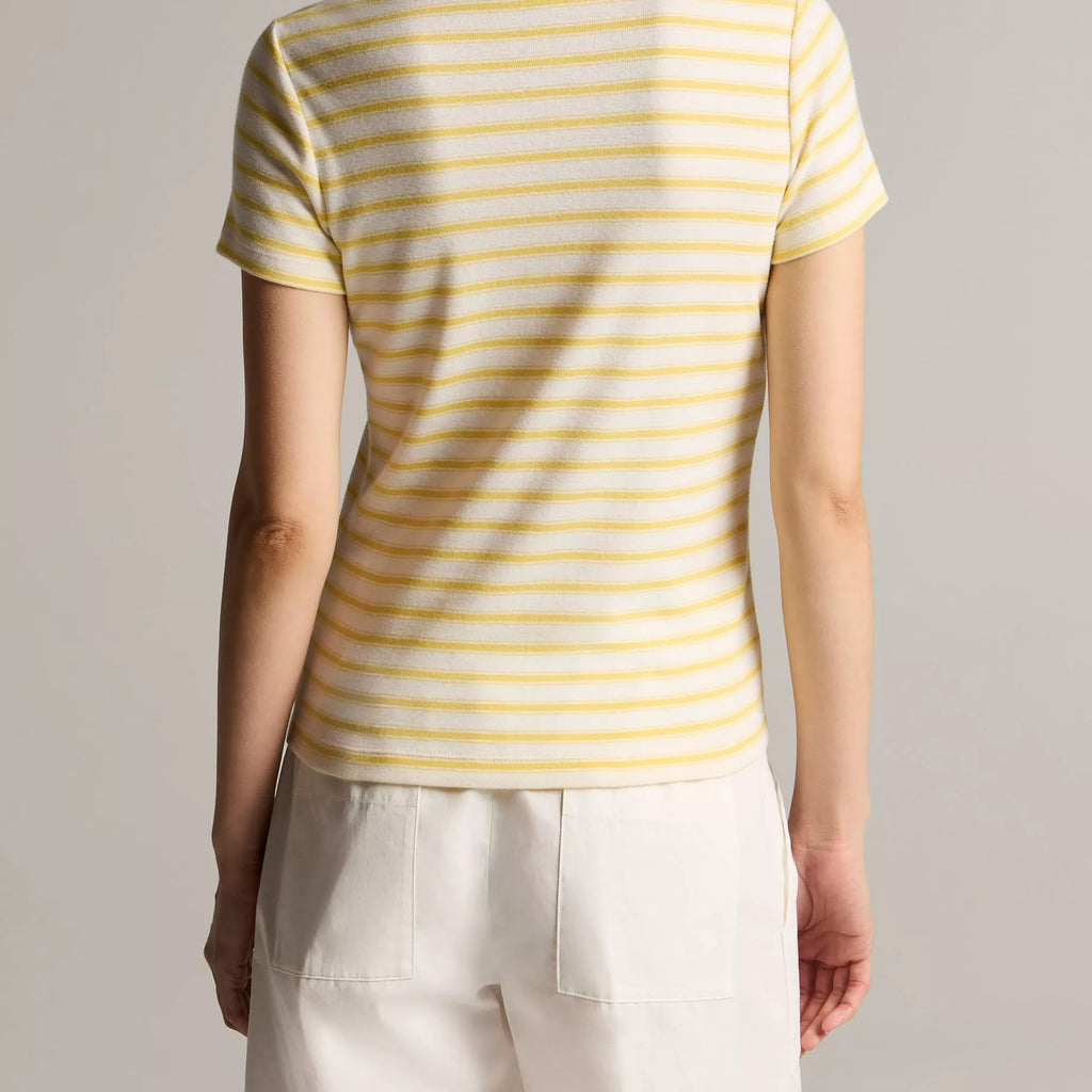 Vince Striped Pima Cotton-Blend '90s Shrunken T-Shirt