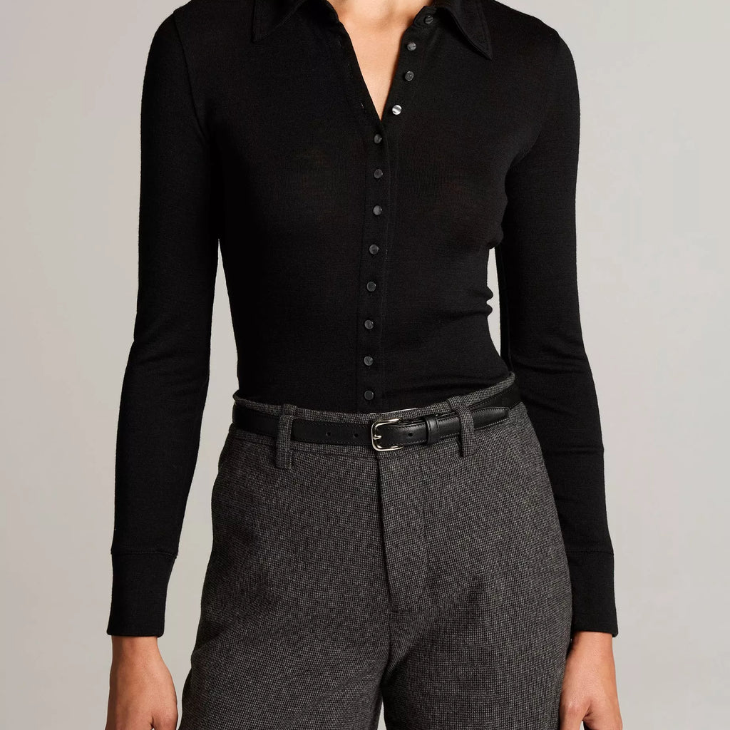 Vince Multi-Button Collared Cardigan Top