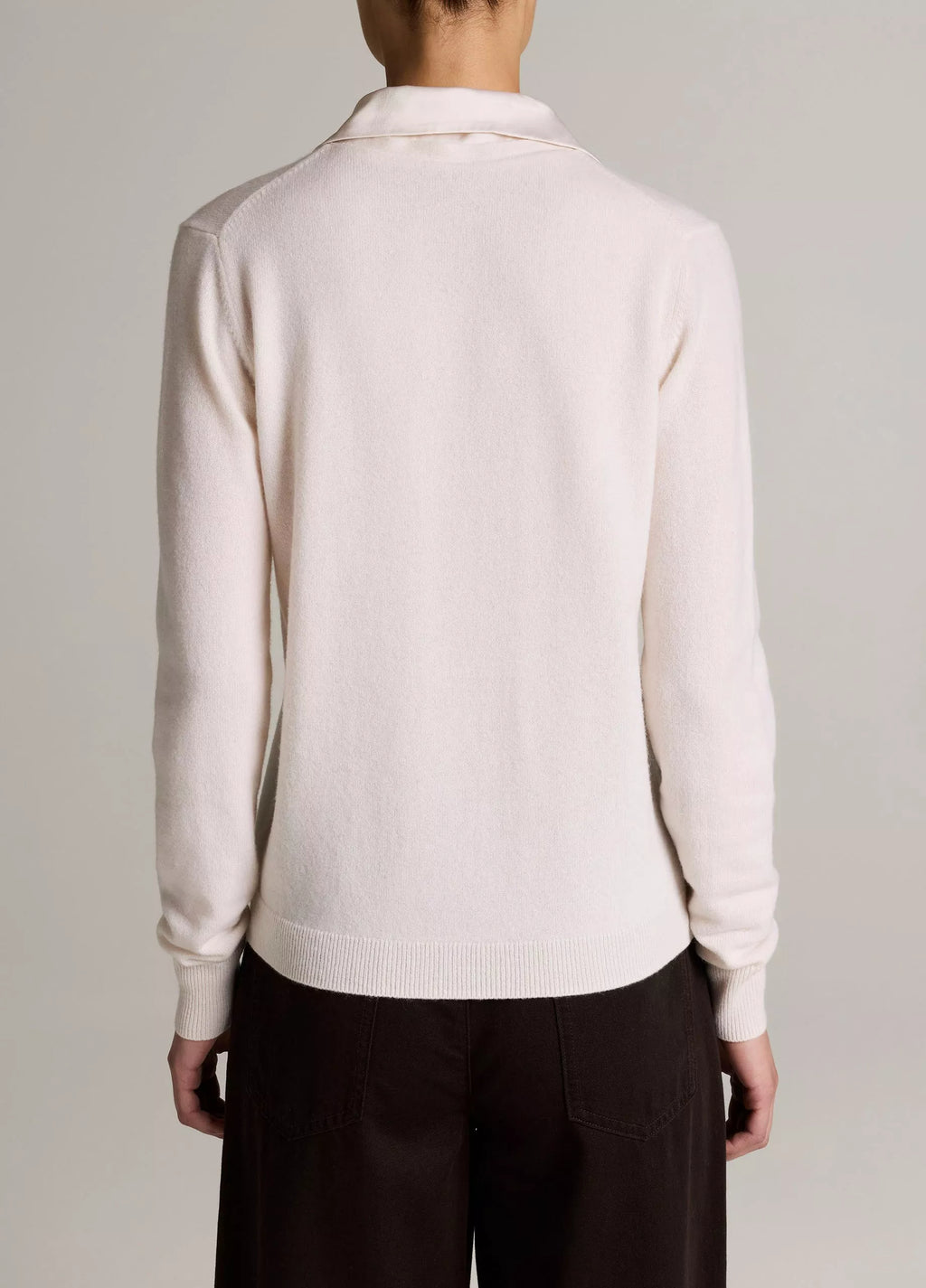 Vince Satin-Trimmed Cashmere Collared Cardigan