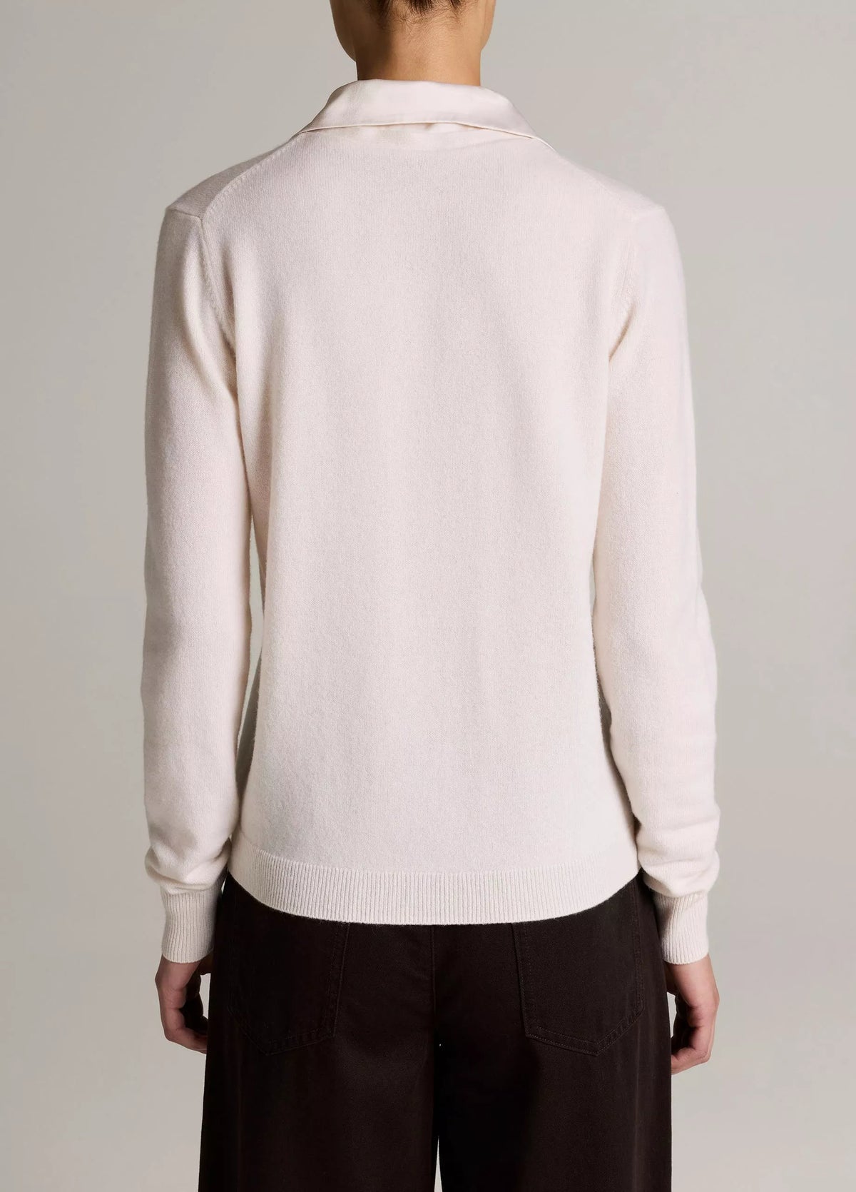 Vince Satin-Trimmed Cashmere Collared Cardigan