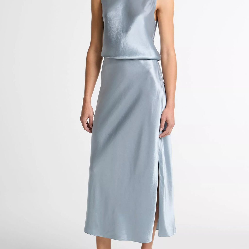 Vince Scallop-Detail Satin Shell