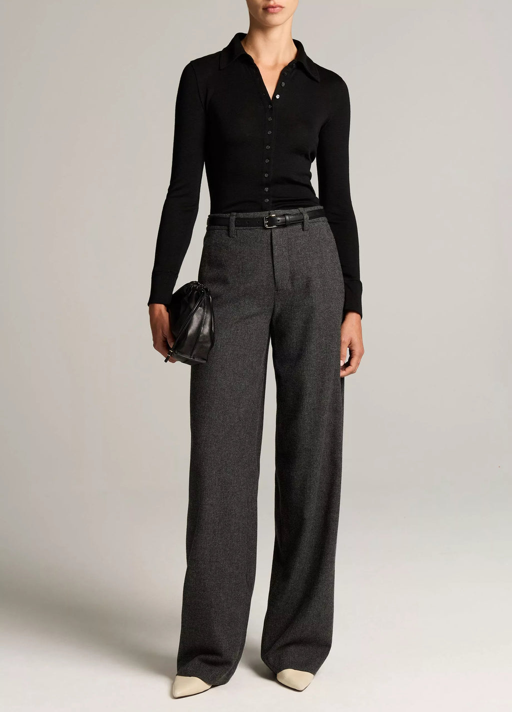 Vince Multi-Button Collared Cardigan Top