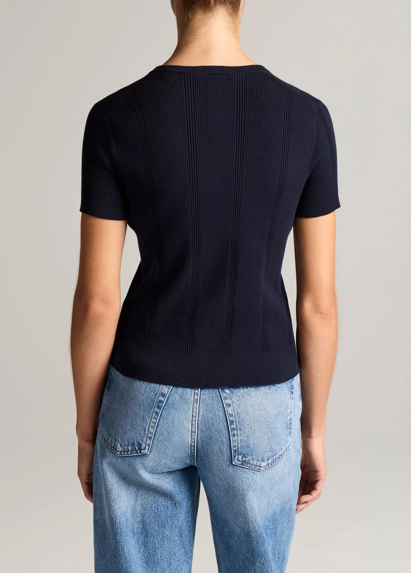 Vince Ribbed Cotton Short-Sleeve Cardigan
