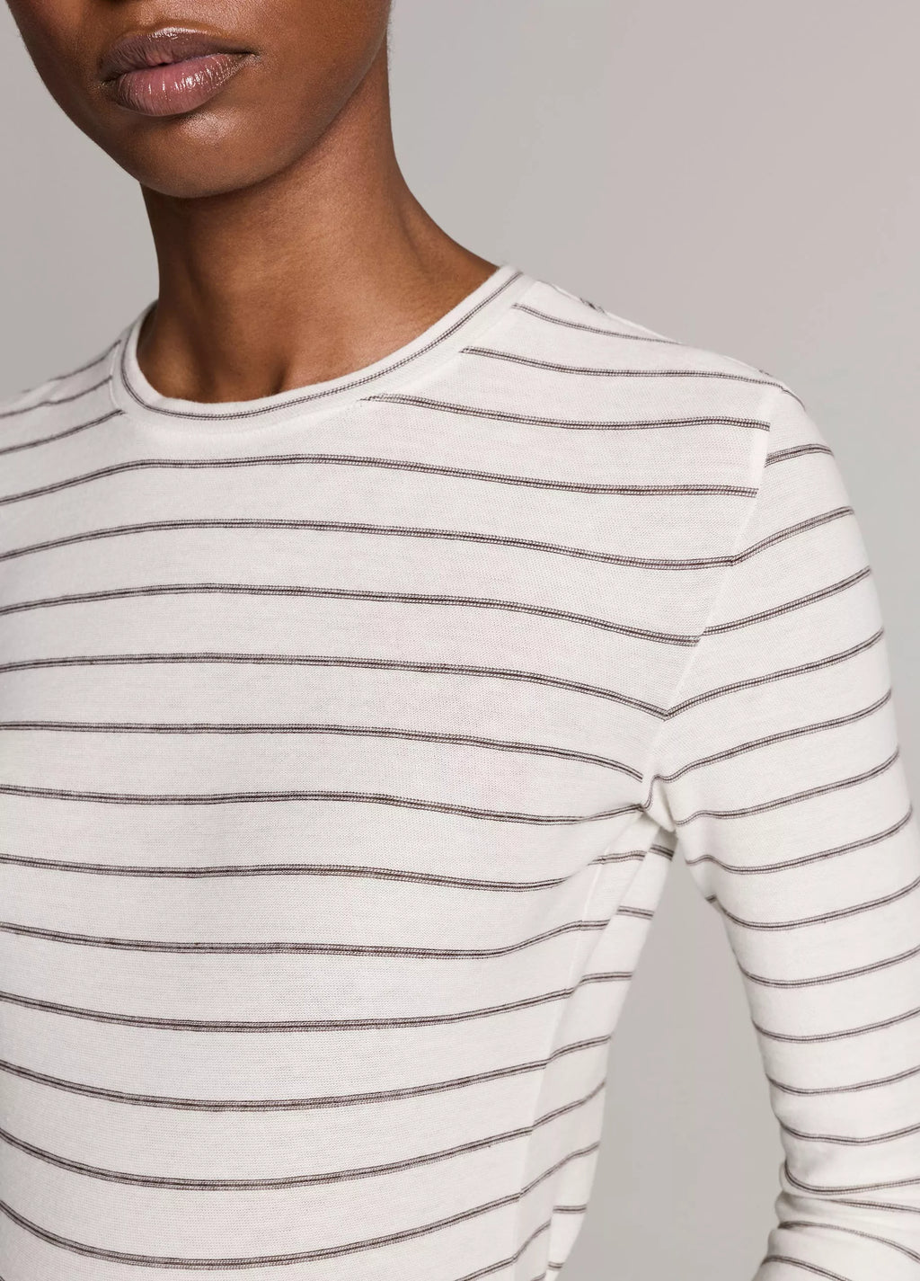 Vince Striped Cotton Long-Sleeve T-Shirt