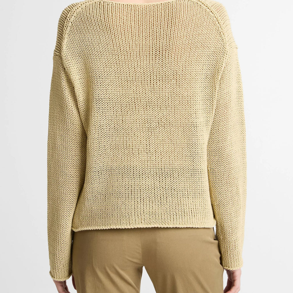 Vince Italian Coated Cotton-Blend Sweater