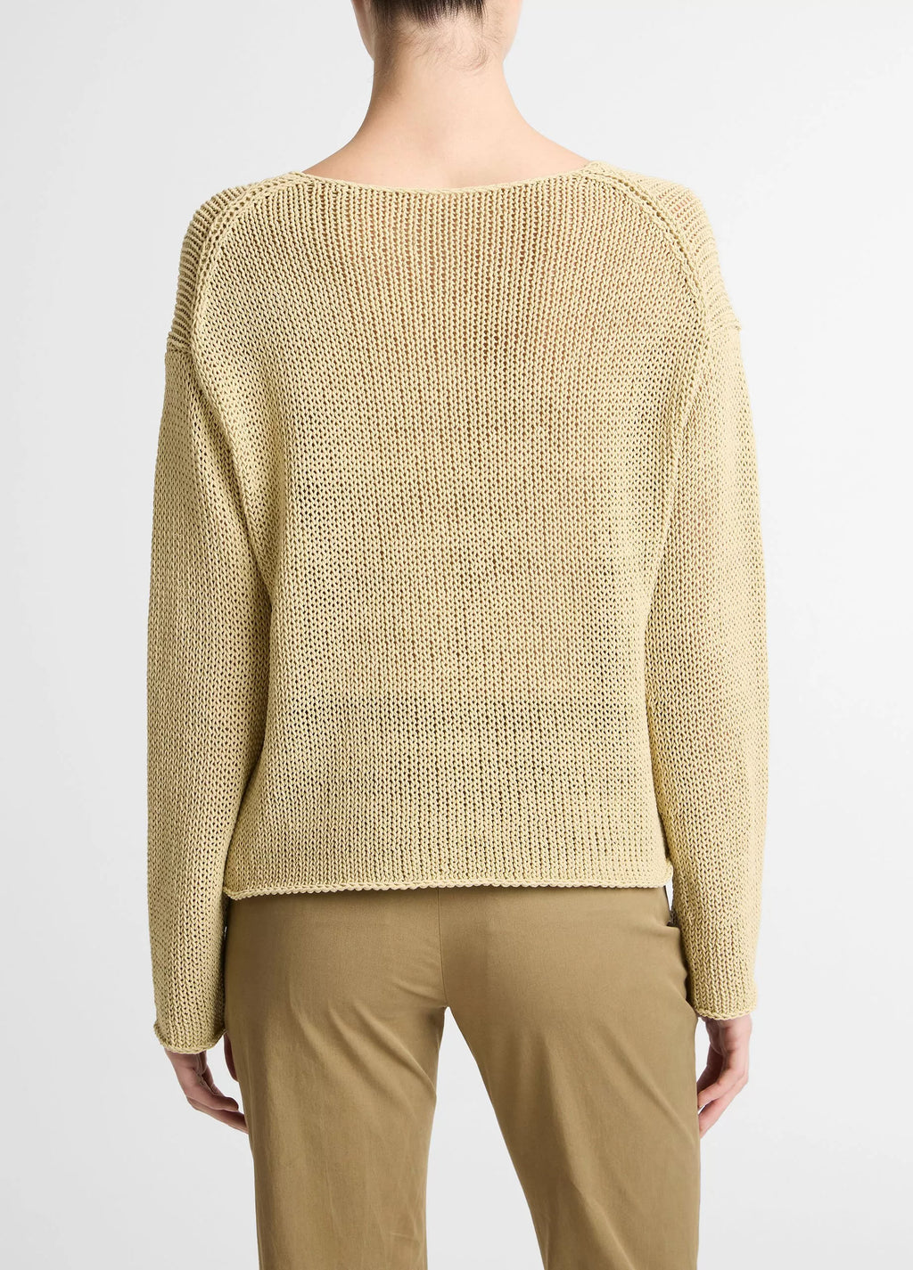 Vince Italian Coated Cotton-Blend Sweater