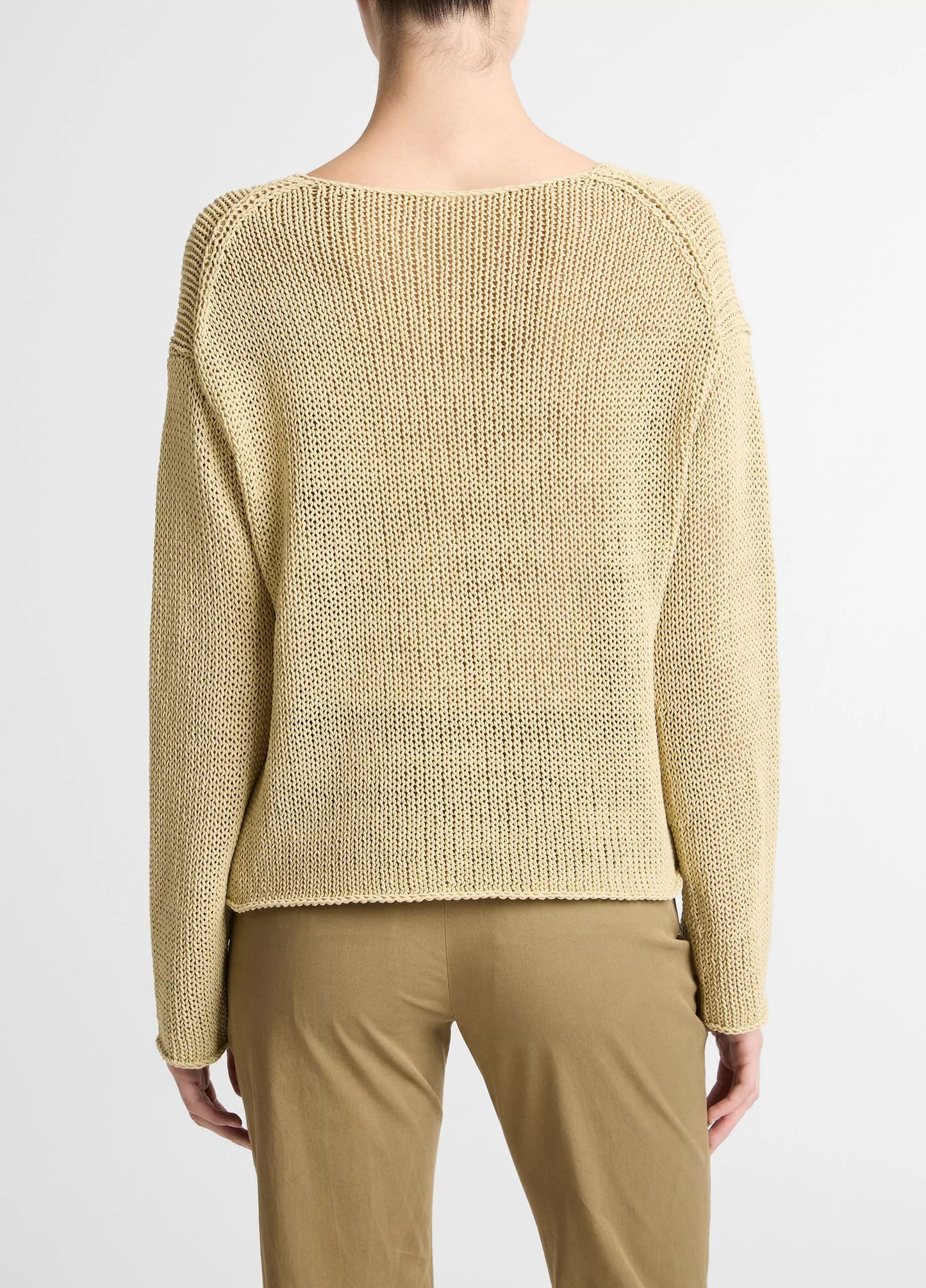 Vince Italian Coated Cotton-Blend Sweater