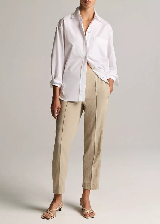 Vince Grace Side-Strap Mid-Rise Pull-On Pant