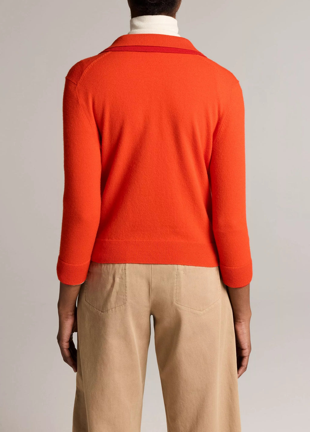 Vince Double-Trim Merino Wool & Cashmere-Blend Polo Sweater
