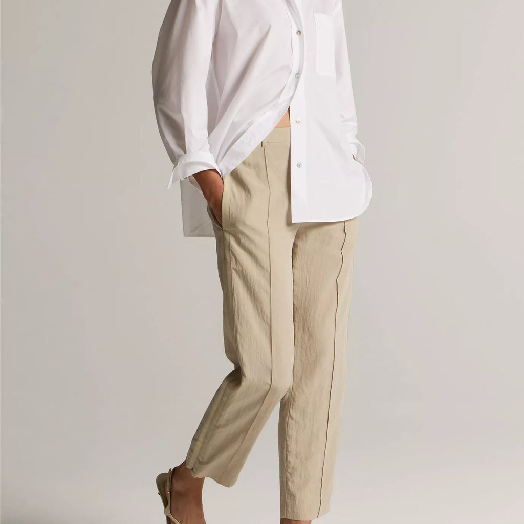Vince Grace Side-Strap Mid-Rise Pull-On Pant