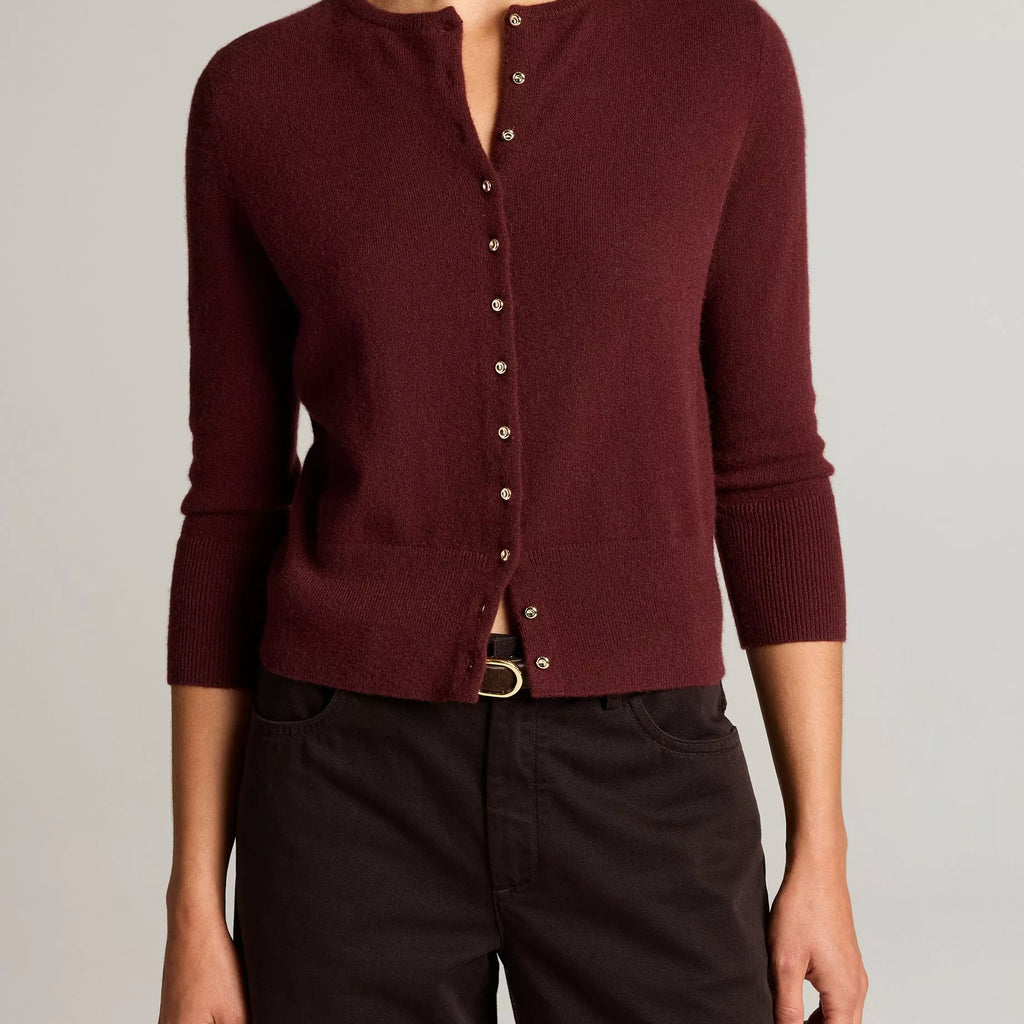 Vince Metal-Button Wool & Cashmere-Blend Cardigan