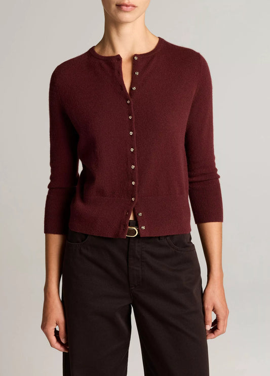Vince Metal-Button Wool & Cashmere-Blend Cardigan