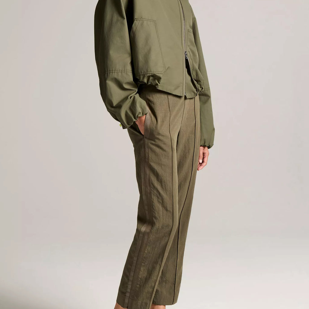 Vince Grace Side-Strap Mid-Rise Pull-On Pant