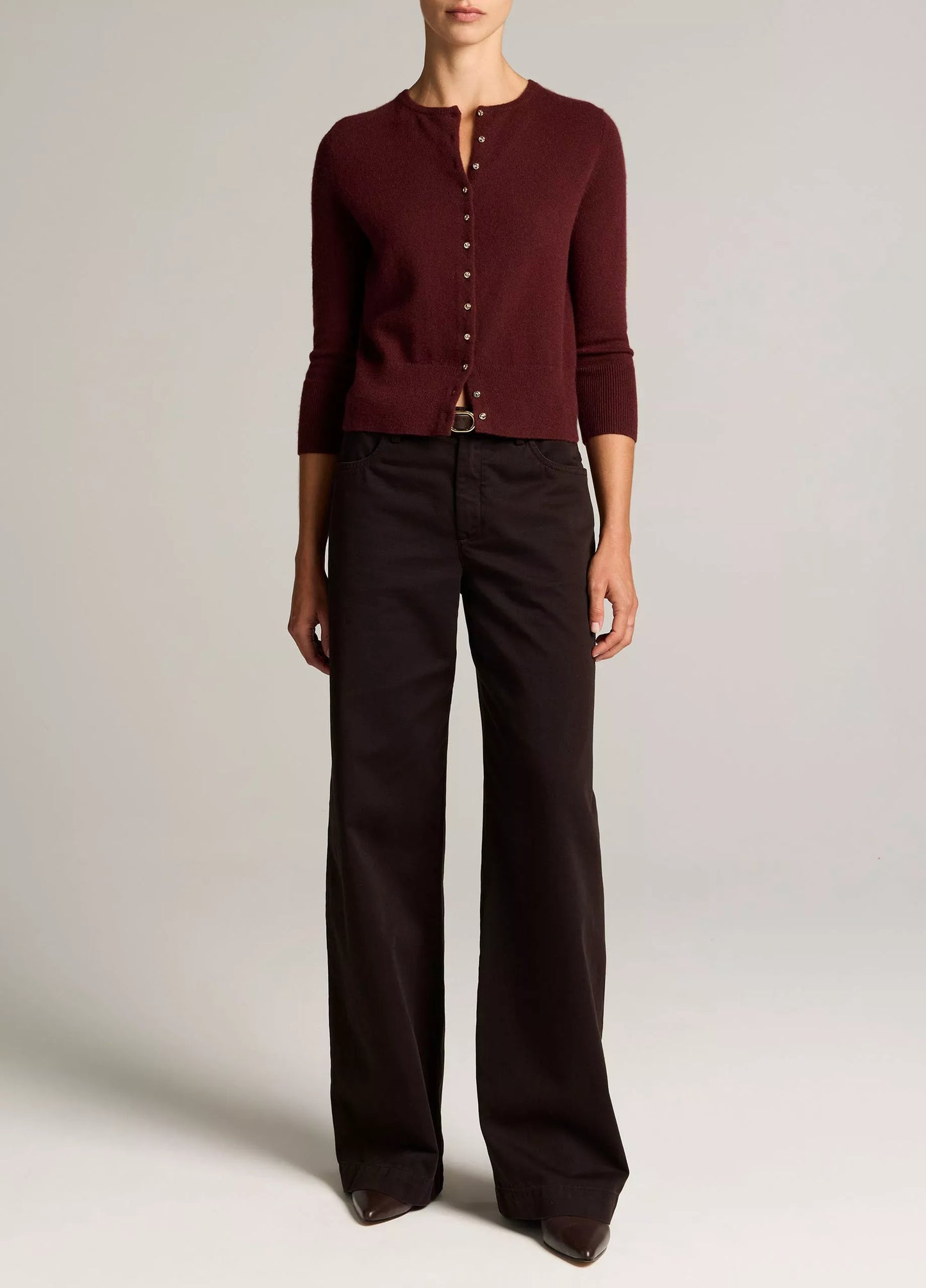Vince Metal-Button Wool & Cashmere-Blend Cardigan
