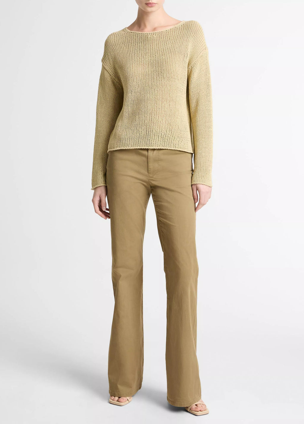 Vince Italian Coated Cotton-Blend Sweater