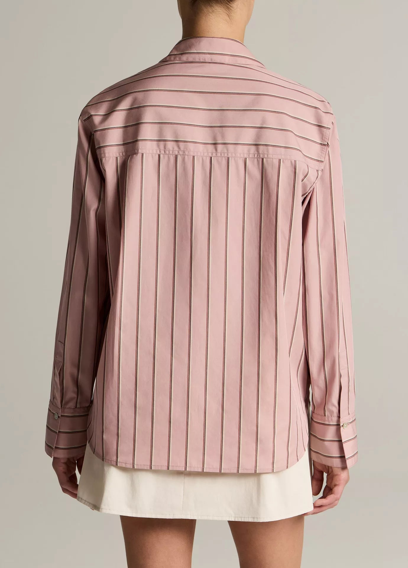 Vince Striped Cotton Relaxed Popover Shirt