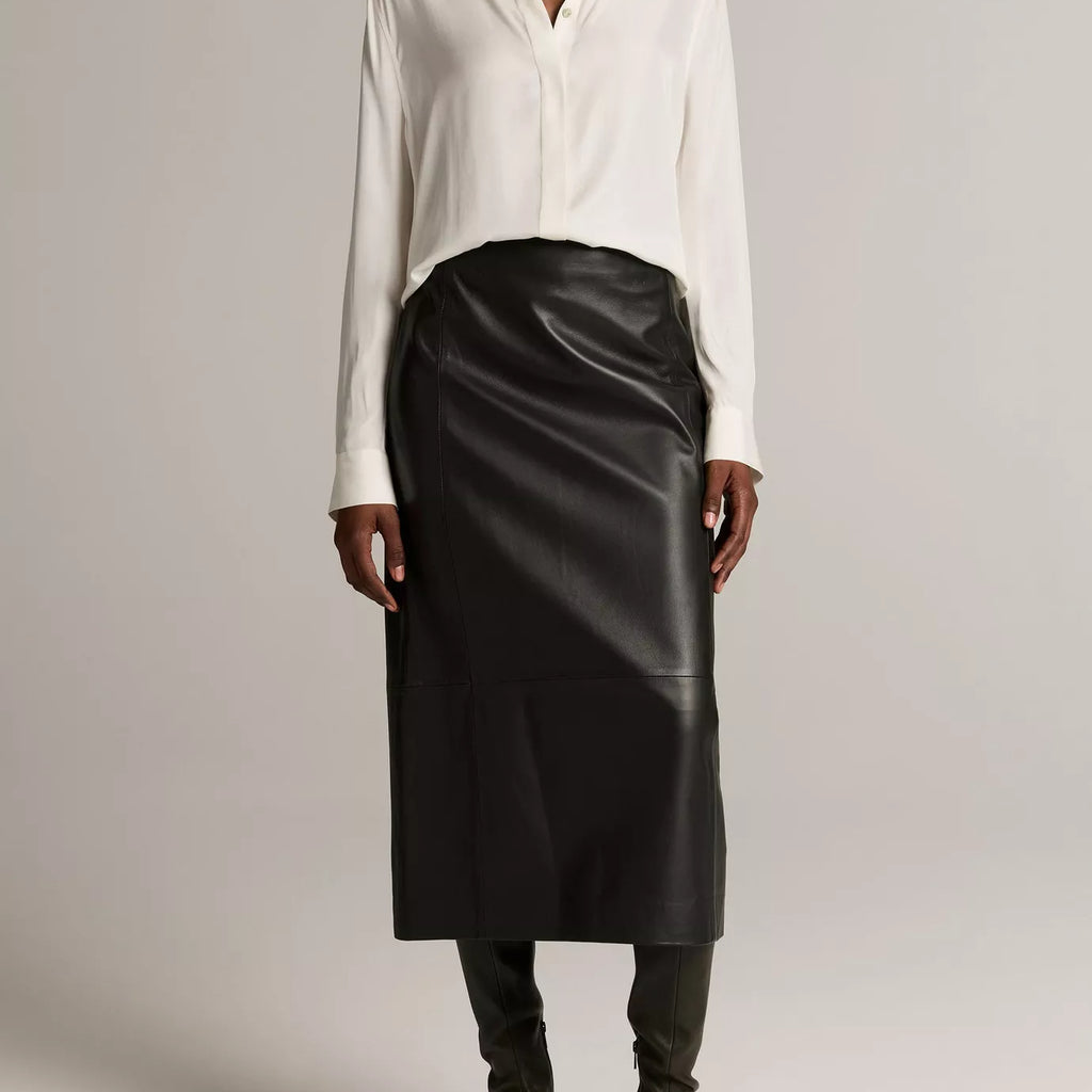 Vince Double-Detail Silk-Blend Button-Front Shirt