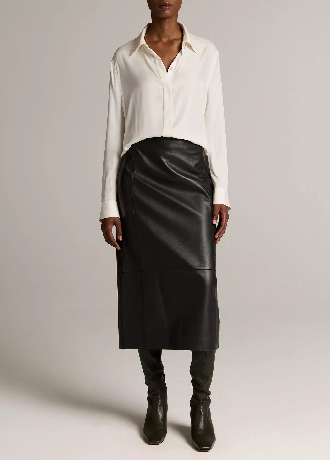 Vince Double-Detail Silk-Blend Button-Front Shirt
