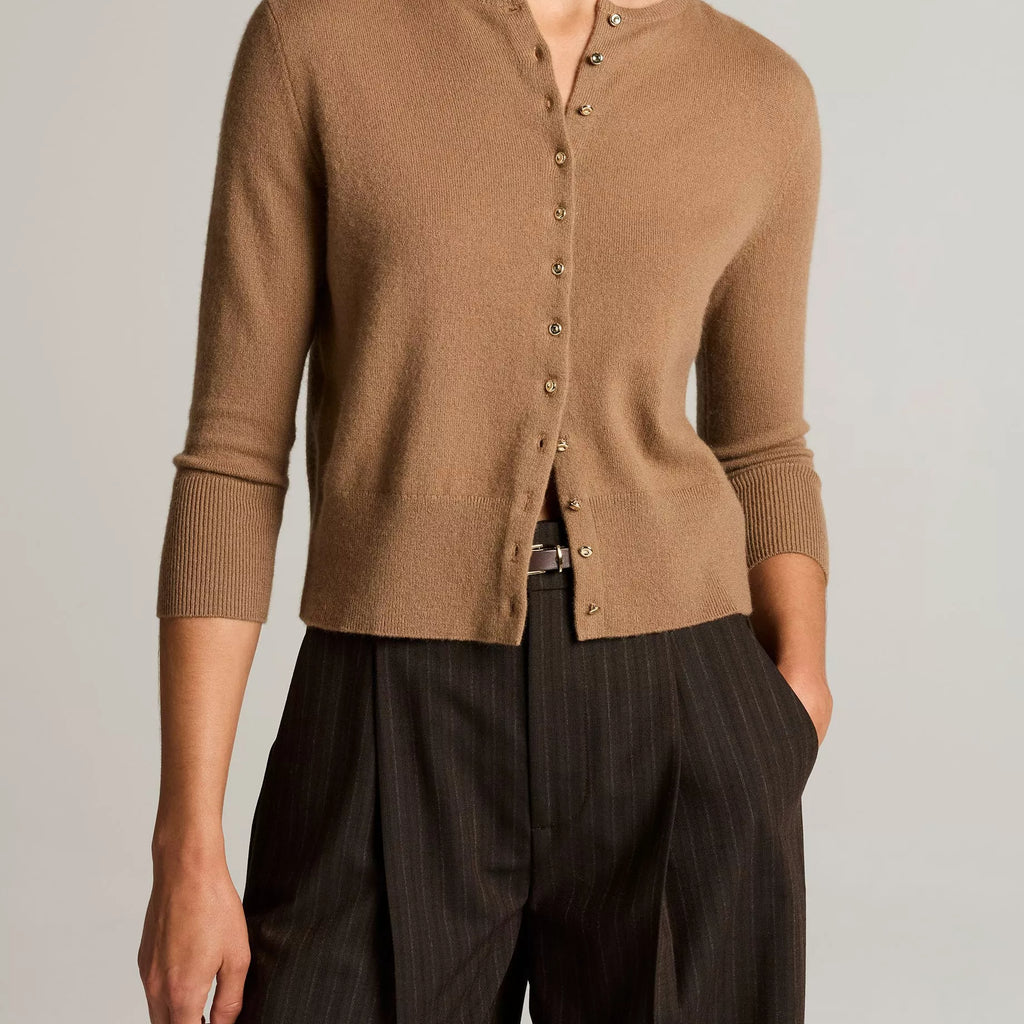 Vince Metal-Button Wool & Cashmere-Blend Cardigan