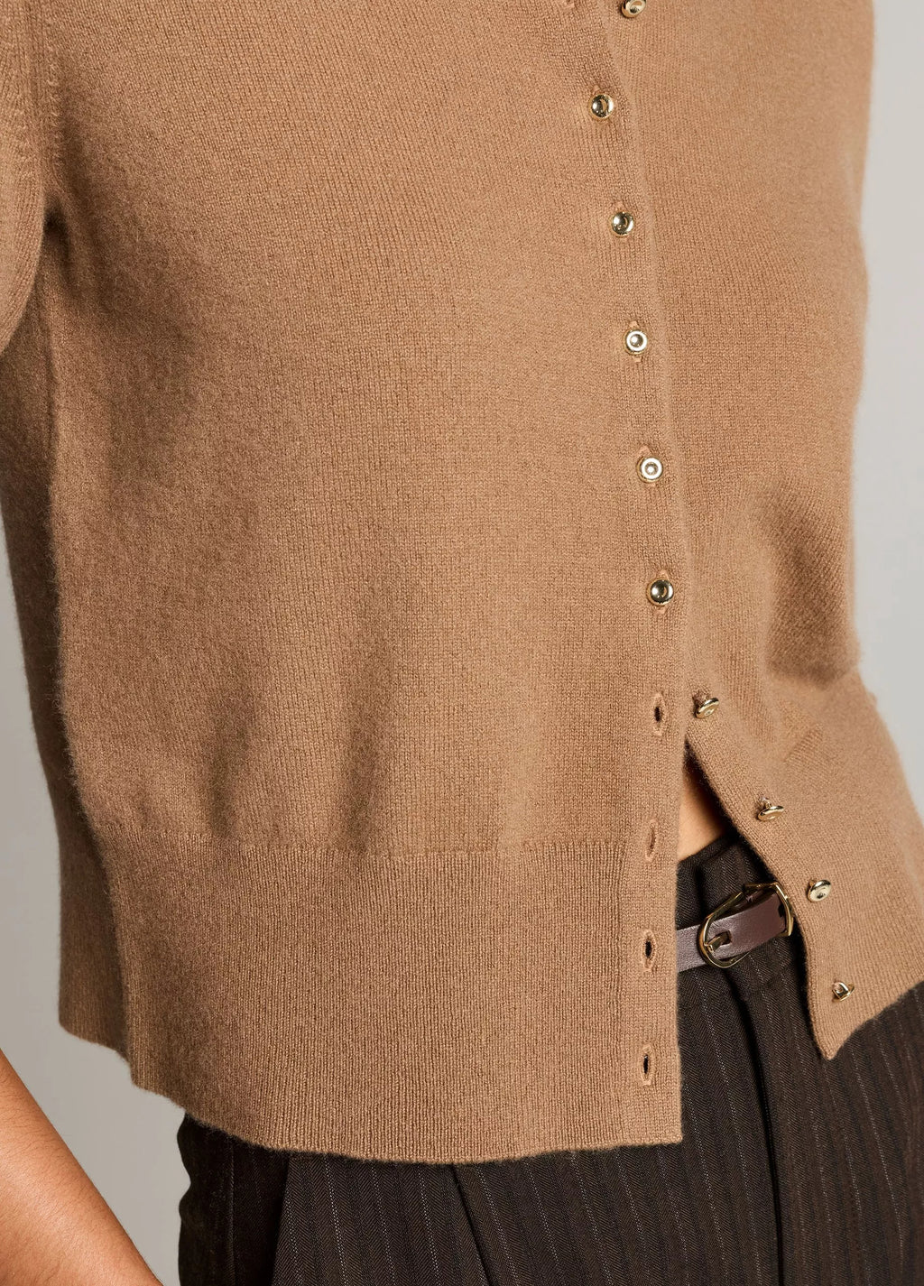 Vince Metal-Button Wool & Cashmere-Blend Cardigan