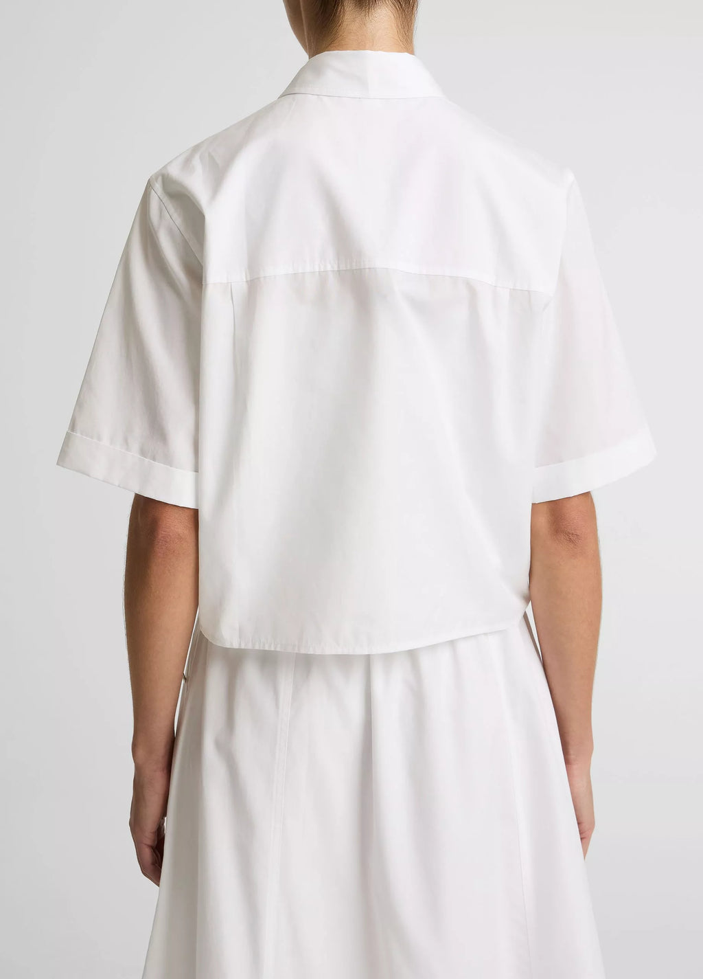 Vince Scallop-Detail Cotton Button-Front Shirt