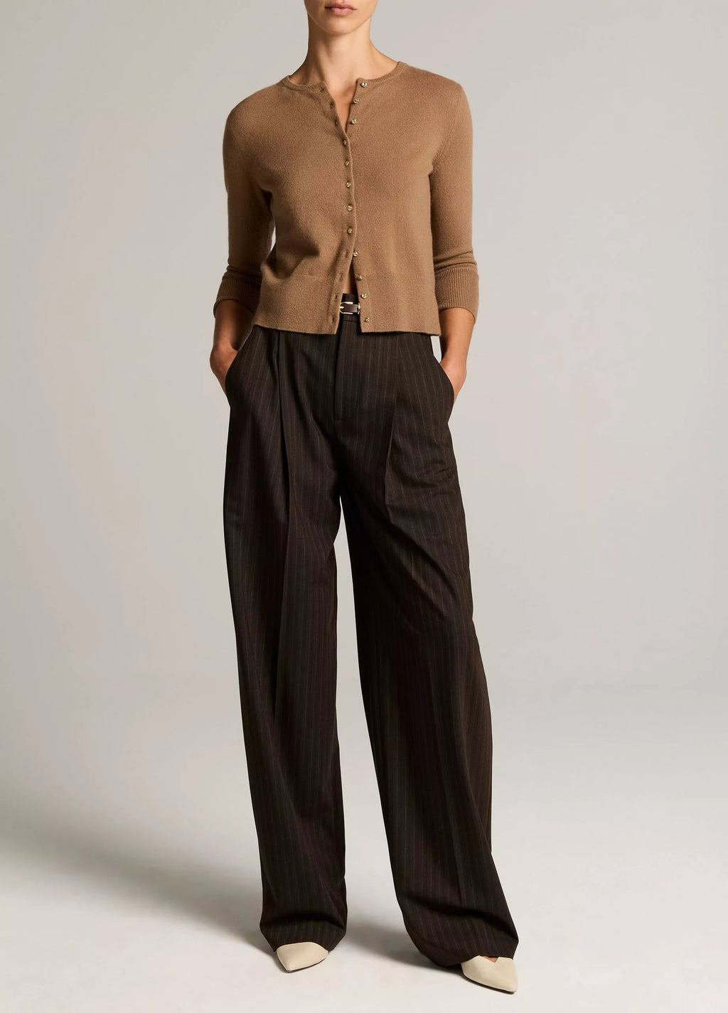 Vince Metal-Button Wool & Cashmere-Blend Cardigan
