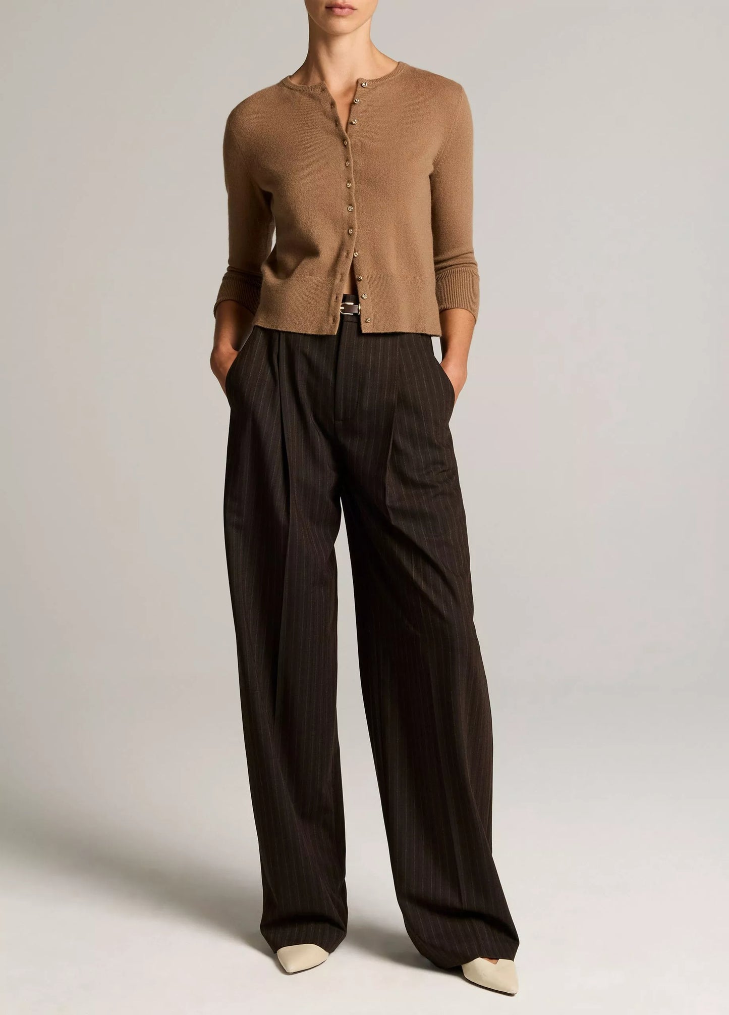 Vince Metal-Button Wool & Cashmere-Blend Cardigan
