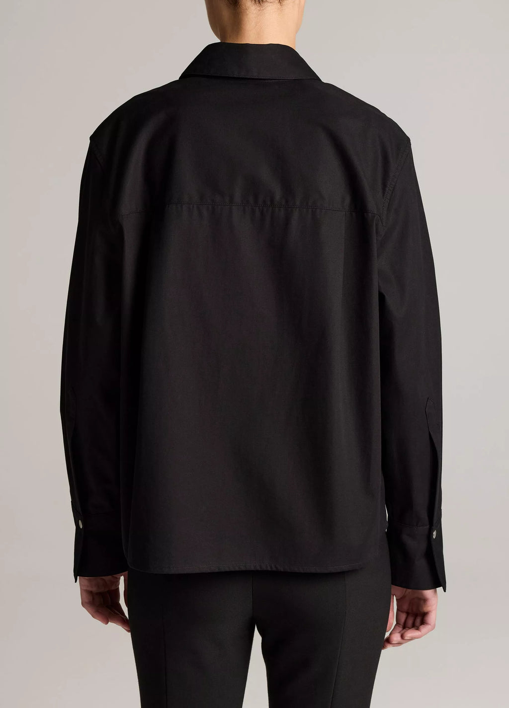 Vince Cotton Metal-Snap Long-Sleeve Shirt
