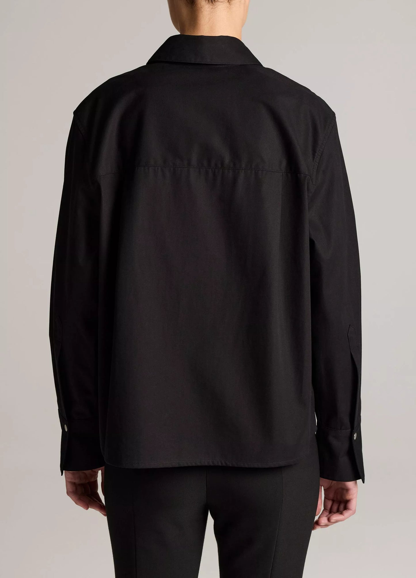 Vince Cotton Metal-Snap Long-Sleeve Shirt