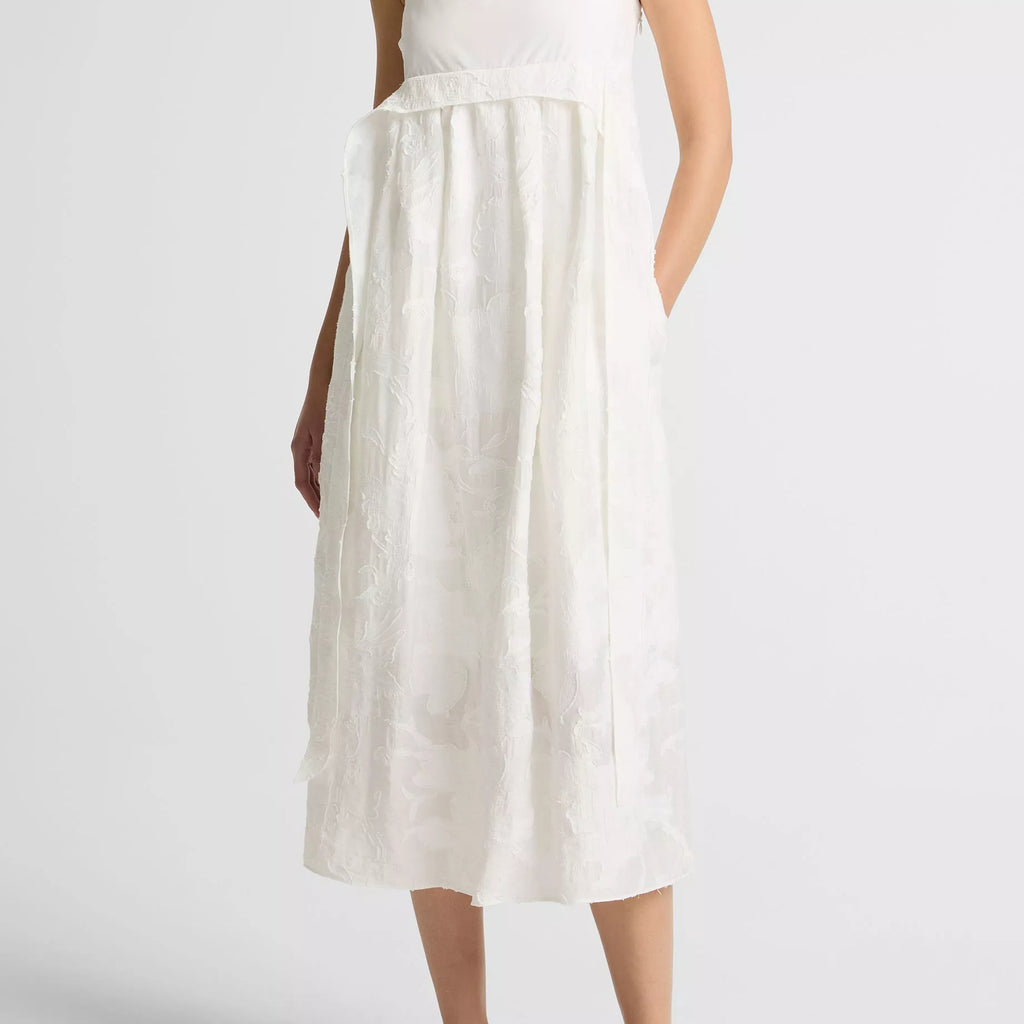 Vince Fil Coupé Mixed-Media Dress