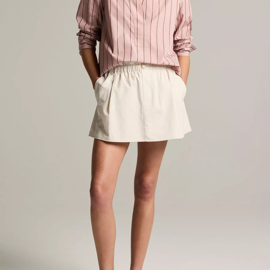 Vince Striped Cotton Relaxed Popover Shirt