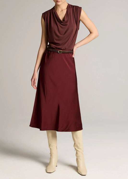 Vince Matte Satin Slip Skirt